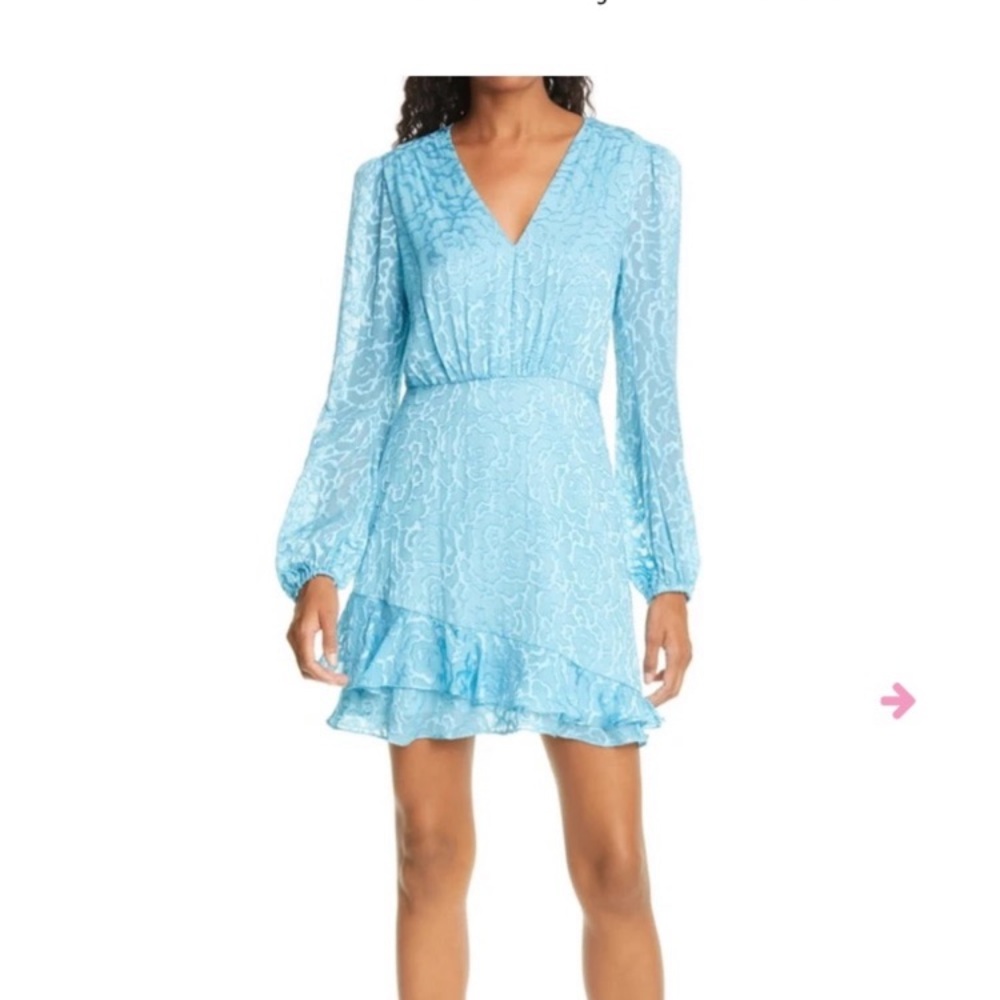 SALONI Alya Heart Jacquard Long Sleeve Dress 8
